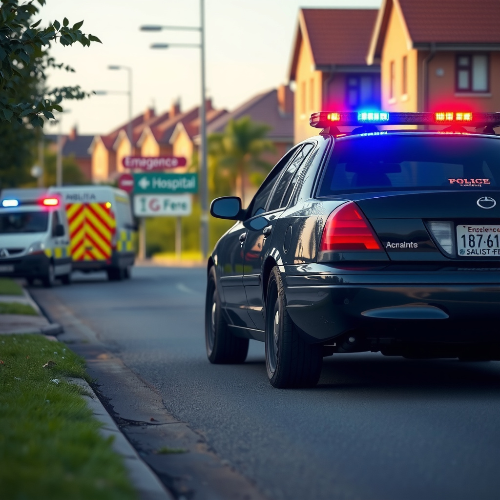 Illustrative photo of Dagsboro area emergency vehicles and healthcare icons representing police, fire, EMS, and nearby clinics.