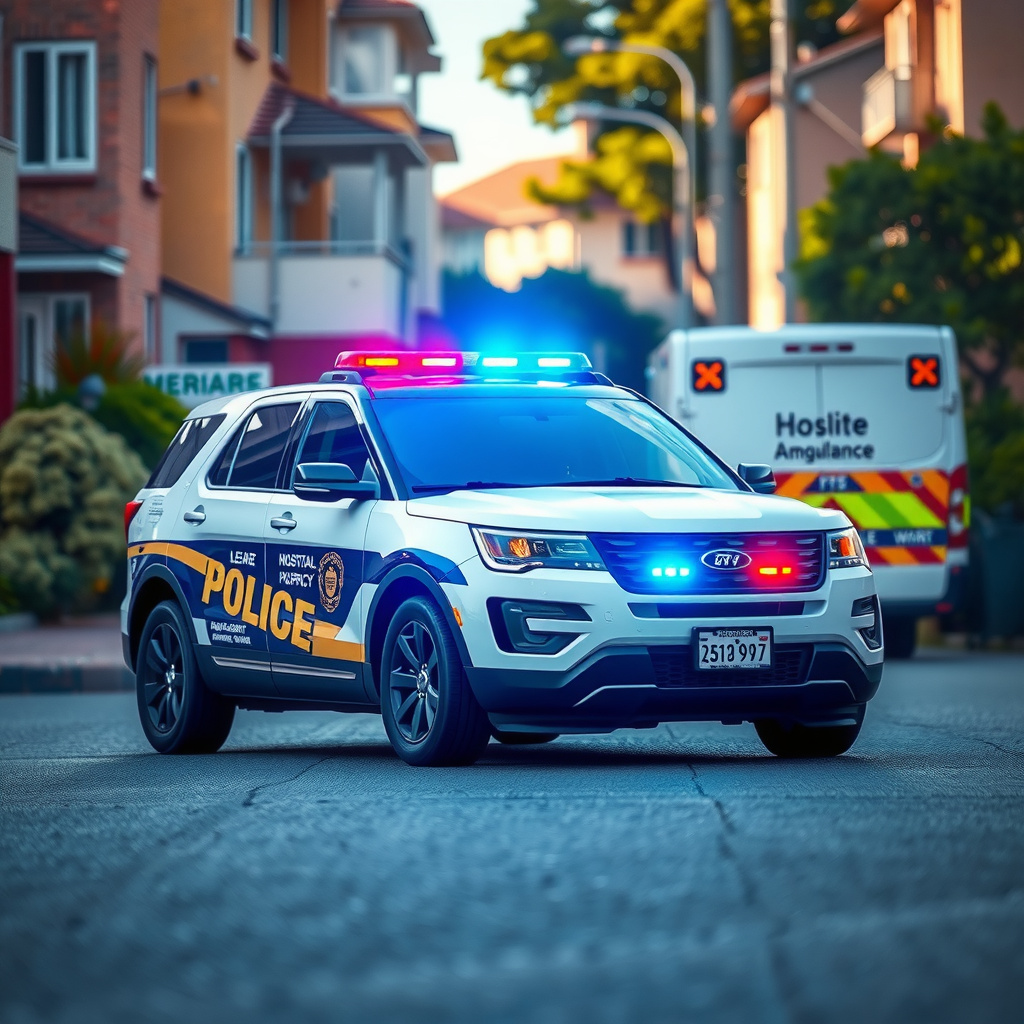 Melville fire department truck and emergency response team